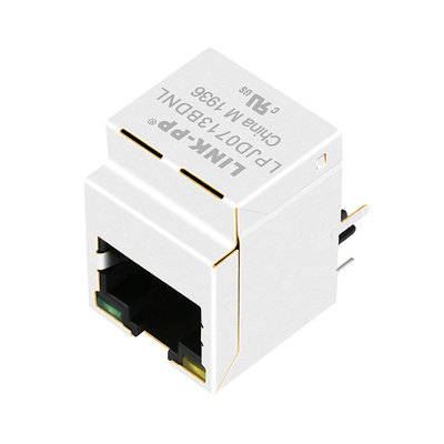 HFJV1-1G01-L12RLのLeds LPJD0713BDNL黄色/緑1000の基盤T RJ45の縦のコネクター