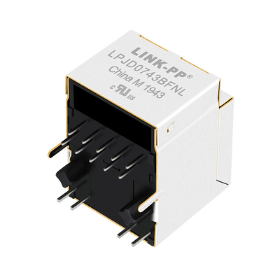 HFJV1-1G41-L11RLの磁気学LPJD0743BFNLの1000の基盤T RJ45縦のジャック