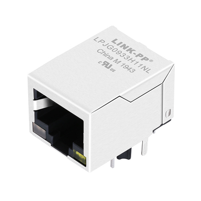 1x1ポート RJ45 コネクタ 1000Base T 統合磁石 LPJG0933H11NL