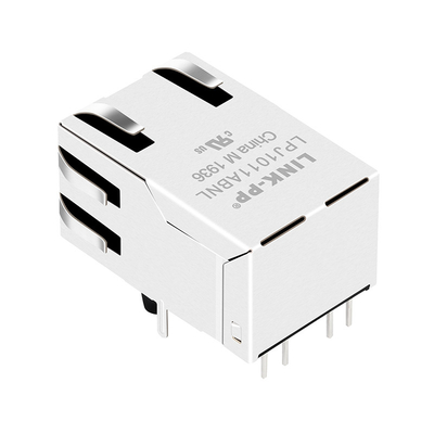 1x1 タブアップ パルス ジャック RJ45 LED コンネクタ オートMDIX 100 ベース TX