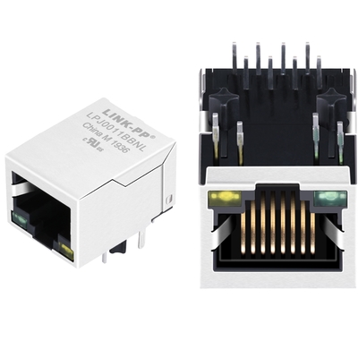 J00-0045NL 1x1 マグネティックRJ45 ジャック 10/100Mbps イーサネット LPJ0011BBNL