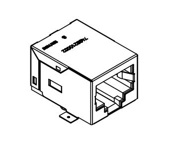 7498210002 100BASE-TX PoE+ RJ45コネクタ、内蔵マグネティクス付き