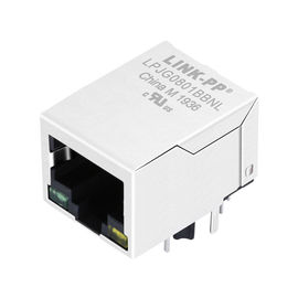 LPJG0801BBNL のあらいぐま Rj-45 の盾のによ穴 W/LEDs&Magnetic のギガビットの 1:1、RoHs