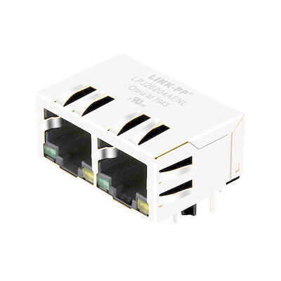 LPJ26204AENL Rj45 デュアル ポートの Magjack の 10/100BT コネクターの十字 Pluse J8064D628ANL