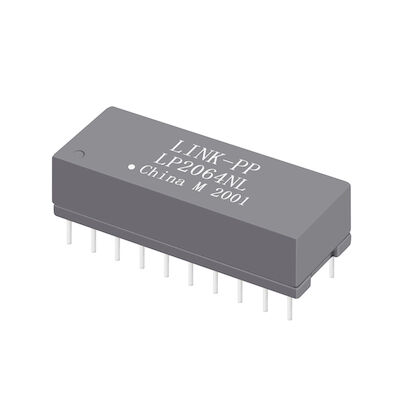 HST-2027DARデュアル ポートの10/100台のBASE-T THT 24 Pinのイーサネット変圧器モジュールLP2064NL