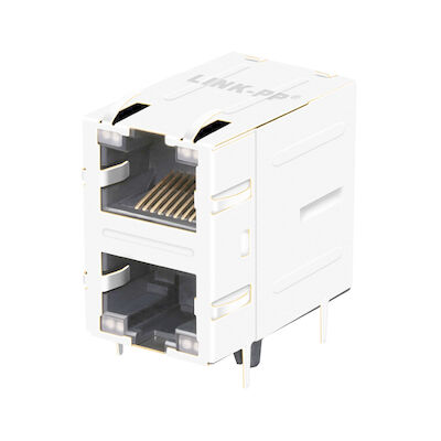 6368011-4磁気学LPJE17200A31NLのない2x1港RJ45のコネクター