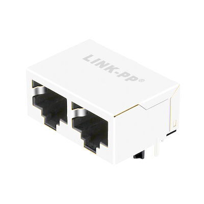 5406566-1磁気学RJ45モジュラー ジャックのコネクターLPJEF102DNLのない10/100の基盤T 1x2の港