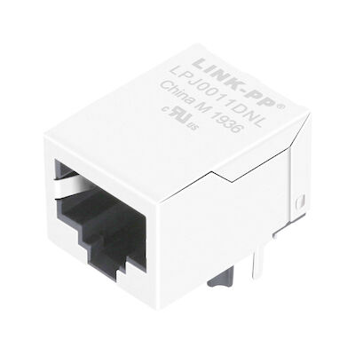 J00005NL 右角 RJ45 コンネクタ LPJ0011DNL LEDなしでシールド