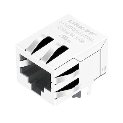 HR901131Cの単一の左舷LED Emi指のないRJ45モジュラー ジャックLPJG0801CNL RJ45