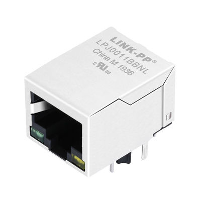 ARJC02-111009D、磁気 RJ45 ジャック 10/100 個の基盤Tx の蛇口 RJ45 W/LED