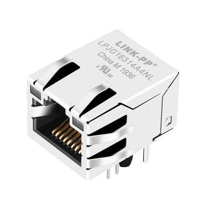 6605814-6 穴 RJ-45 を通した繊維光学 RJ45 磁気ジャックは/タブを持ち上げます