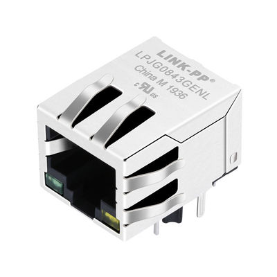 HFJ11-1G41E-L12RL 1x1 タブダウン ギガビット ショート ボディ RJ45 コネクタ