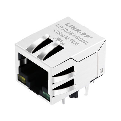 LPJ0284GDNLの十字単一の左舷Rj45 PCBの台紙のコネクターARJP11B-MASA-B-A-EMU2