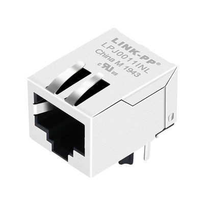 産業RJ45イーサネット コネクターの下のJ0011D11NL Rj45のメス コネクタ100の基盤T 8p8cタブ