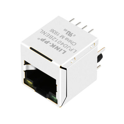 JXD2-0010NLのLPJD4012BENLの縦の磁気学Rj45モジュラー ジャック10/100Mbps