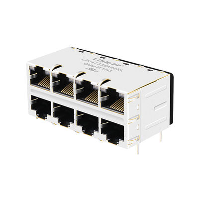 JX20-0254NL 2x4の港10/100の基盤T G/OはICMのコネクターRJ45磁気ジャックを導いた