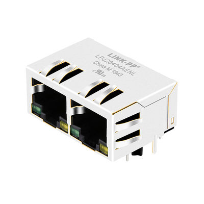 JXR8-1001NL 1x2の港10/100の基盤T G/YはイーサネットLAN港ネットワークのジャックRJ45 ICMのコネクターを導いた
