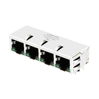 4x10/100Mbps PulseJack JX80-0022NL/LPJ46404AFNL 緑 LED Rj45 のコネクター