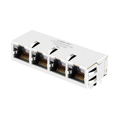 JXG0-0098NL 4の港ギガビットRj-45の掛け金への等量LEDsと