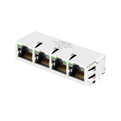 JG0-0026NL 100/1000の基盤T 1x4の港の産業イーサネット コネクター磁気RJ45ジャック
