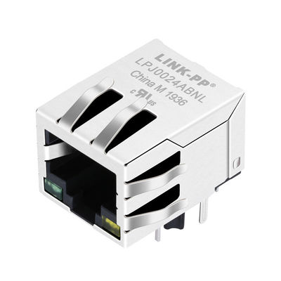 J0024D21BNLの緑/黄色い導かれた1x1港Rj45 8p8cのモジュラー コネクター