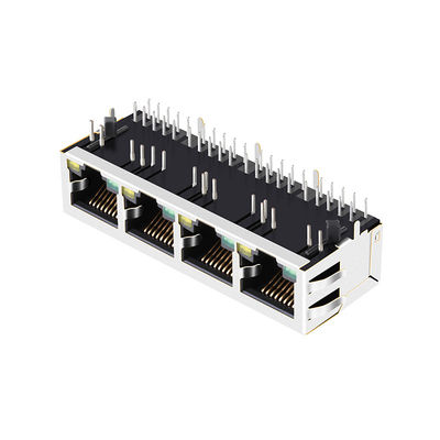 ARJ14A-MASD-A-B-EMU2 1x4の複数の港RJ45 8P8C 100Base-Tの磁気学のイーサネット ジャック
