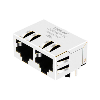複数の港 RJ45 HFJ12-1G16ERL はコネクター Wo/LED タブ 1000Base-T の二倍になります