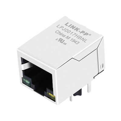 LJ-H41S1C-14-F 10/100の基盤Tの単一の左舷緑/黄色Leds RJ-45のコネクター モジュールLPJ0017HBNL