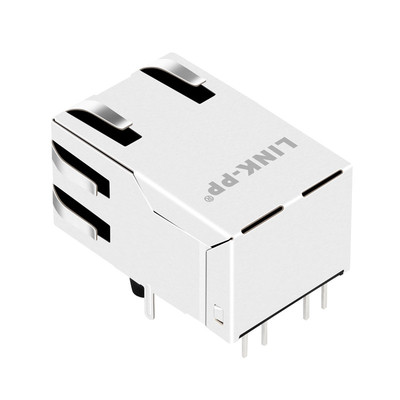 G27-111T-118 90程度導かれるを用いる1X1港の上の磁気RJ45ジャック10Gの基盤Tタブ保護される