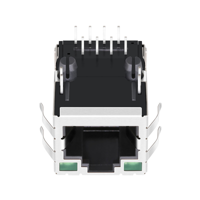 SI-80025-F 10/100 BASE-T 1x1の港Rj45ネットワーク ジャックは緑/緑Ledsと保護されて記録する