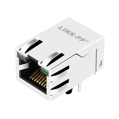 YG/G Ledsと保護される1左舷Rj45ジャックのコネクターの直角の上のJXT7-1139NL 10Gの基盤Tタブ