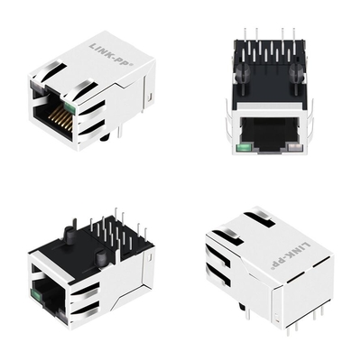 単一の左舷磁気RJ45ジャック8の中心JXT7-1131NLの上の10G基盤Tタブ