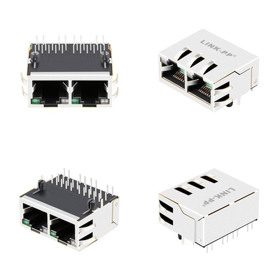 Leds JTL-U1002NLと保護される1x2港Rj45のイーサネット コネクターの上の10G基盤Tタブ
