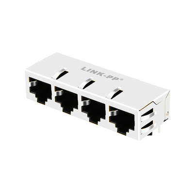 Ledsのない1x4港JT8-4000HL 10Gの基盤T RJ45磁気ジャック13P8C