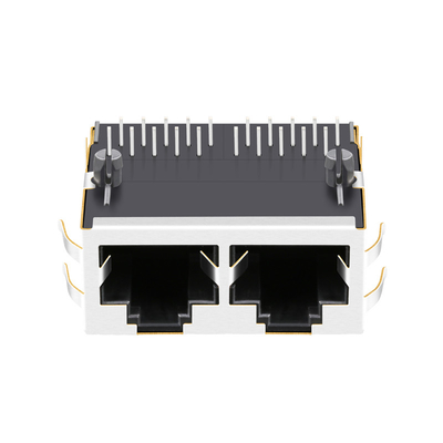 Ledsのない表面の台紙のイーサネットRj45ジャックの上のJT8-2000HL 10Gの基盤T 1x2の港タブ
