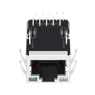 緑の1左舷RJ45磁気ジャックの上の10G基盤T JT7-1115NLタブ-黄色/緑Leds