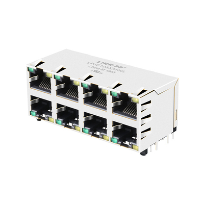 統合された磁気学のないRJSAE-5384-04多用性があるLPJE108XAHNL 2X4の港RJ45ジャック