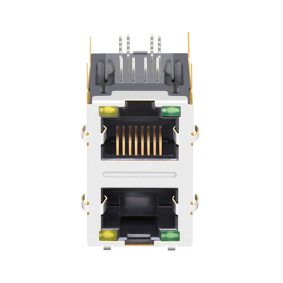 JXD9-1017NL多用性があるLINK-PP 100/1000の基盤T 2x1の港RJ45の磁気コネクターの緑/黄色いLED