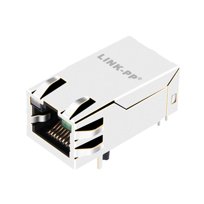 2250150-1 GO/Gのインジケータ・パイプが付いている2.5G基盤T 4PPoE Rj45 Magjackのコネクターの上のタブ