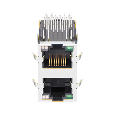 G/YG LEDsの0845-2R1T-E4 2x1の港のコネクターRJ45 MagJack 13p8c 100/1000の基盤T