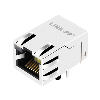 導かれるを用いる穴を通した0875-1X1T-G4 1000 BASE-Tギガビット10PIN RJ45のメス コネクタ