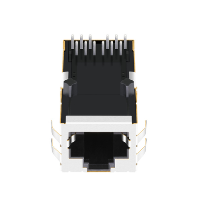 0816-1X1T-43-F 1000 BASE-Tは穴を通してRJ45コネクターの上のタブをMagjack導かなかった