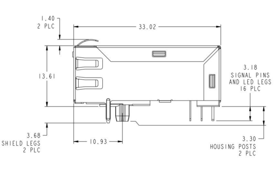 1-1840784-1ギガビット1000base-T Rj45はコネクター モジュールを記録する統合した