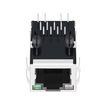 08B0-1K1T-06-F 10/100BASE-TのYG/Gの上の磁気Rj45ジャッキ1X1の港タブは導いた