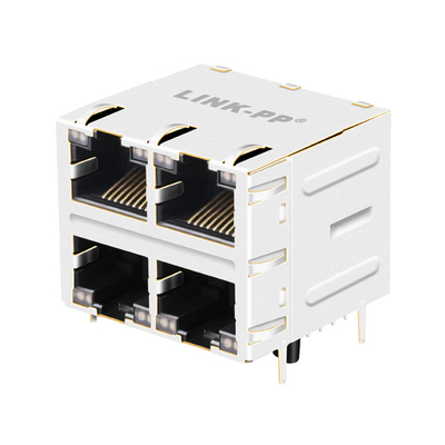 インジケータ・パイプとのJT5-2210NL 10Gの基盤T 2x2の港Rj45のコネクター12 PIN THT