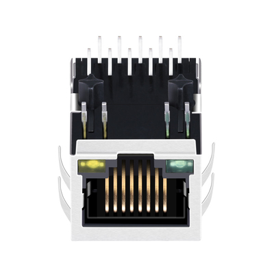 G/Yの1x1港の下のJKM-0200NL 100の基盤T POE 36W Rj45のメス コネクタ タブは導いた