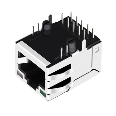 J0G-0210NL 1X1の港1000BASE-Tの12PIN G/OGの上の側面の記入項目RJ45 Magjackタブは導いた