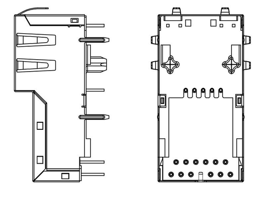 J1V-U7000NL 10GBASE-T 1X1の港の縦RJ45コネクター4PAIR POE 60Wの上の記入項目
