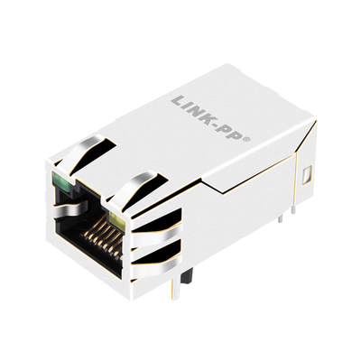 1000BASE-T 1X1 ポート タブアップ PoE RJ45 マグジャック LED JK0-0229NL