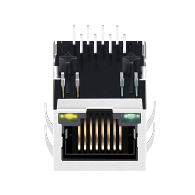 ARJM11A1-009-AB-EW2 100 BASE-T 8P8Cの単一の左舷RJ45磁気コネクター タブ